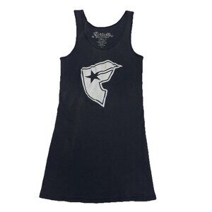 Famous Stars & Straps Girls Tank Top Shirt Black Large Y2K Grunge